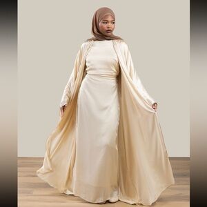 Batul The Collection: Yasmine Dress in Butter Yellow Modest